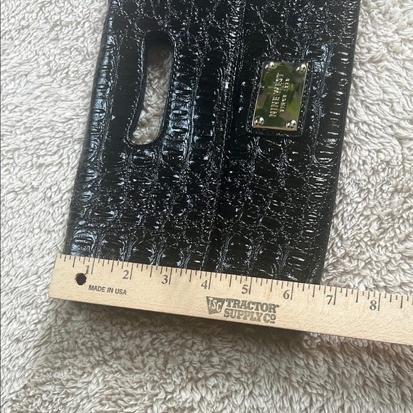 Nine West Black Croc-Embossed Clutch with Metallic Detail - Picture 10 of 14